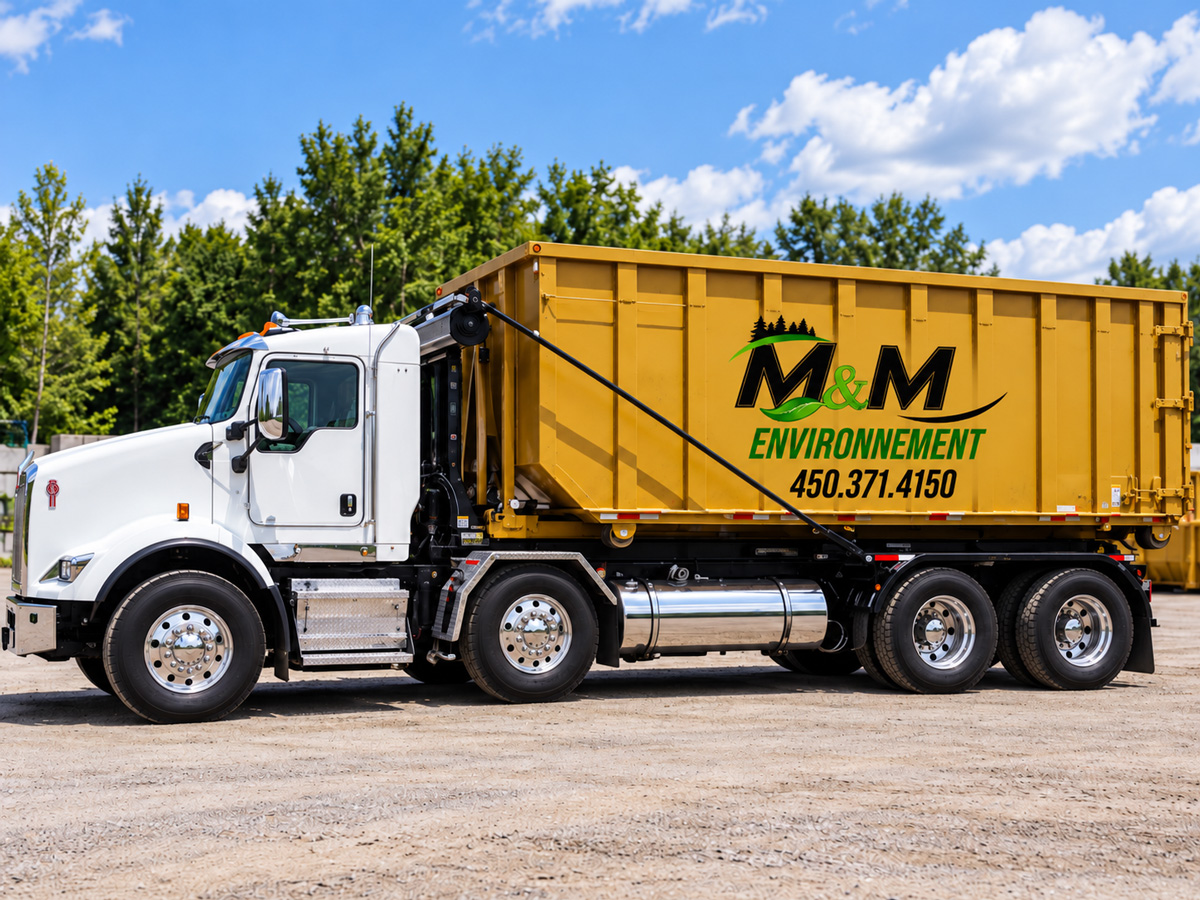 Camion de location de conteneurs